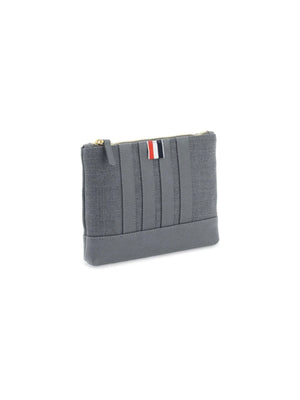 Wool 4-Bar Small Pouch THOM BROWNE JOHN JULIA.