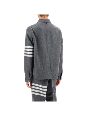 THOM BROWNE-Wool And Cashmere Blend Oversh -JOHN JULIA.