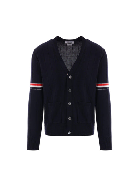 Wool Cardigan-THOM BROWNE-JOHN JULIA