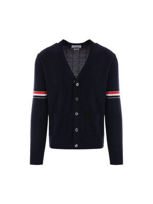 Wool Cardigan-THOM BROWNE-JOHN JULIA