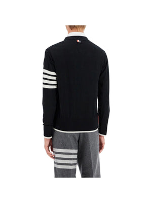 THOM BROWNE-Virgin Wool Cardigan For Women -JOHN JULIA.