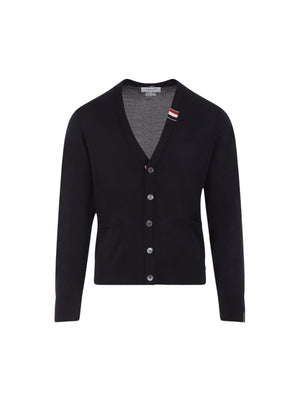 Wool Cardigan-THOM BROWNE-JOHN JULIA