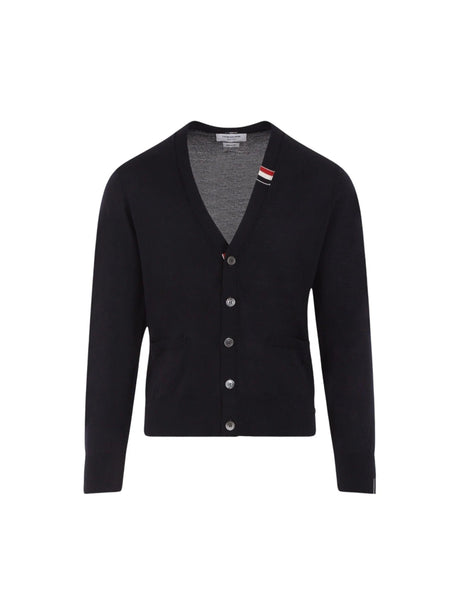 Wool Cardigan-THOM BROWNE-JOHN JULIA