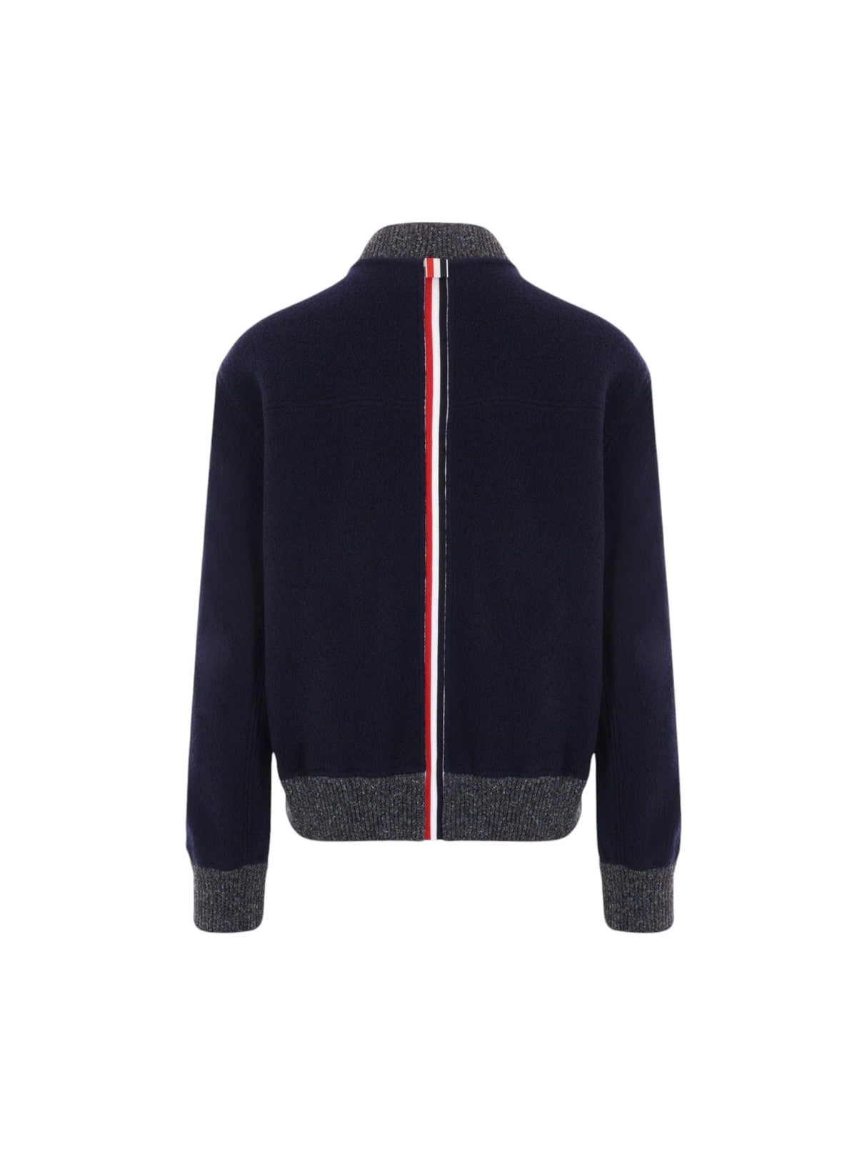 Wool Fleece Bomber Jacket-THOM BROWNE-JOHN JULIA