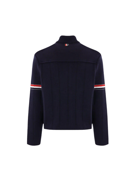 Wool Knit Jacket-THOM BROWNE-JOHN JULIA