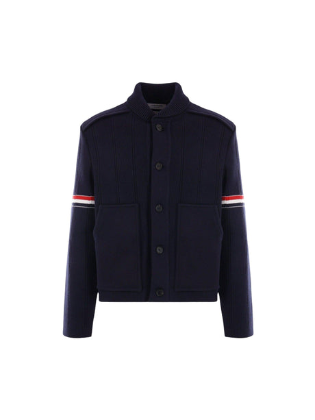 Wool Knit Jacket-THOM BROWNE-JOHN JULIA