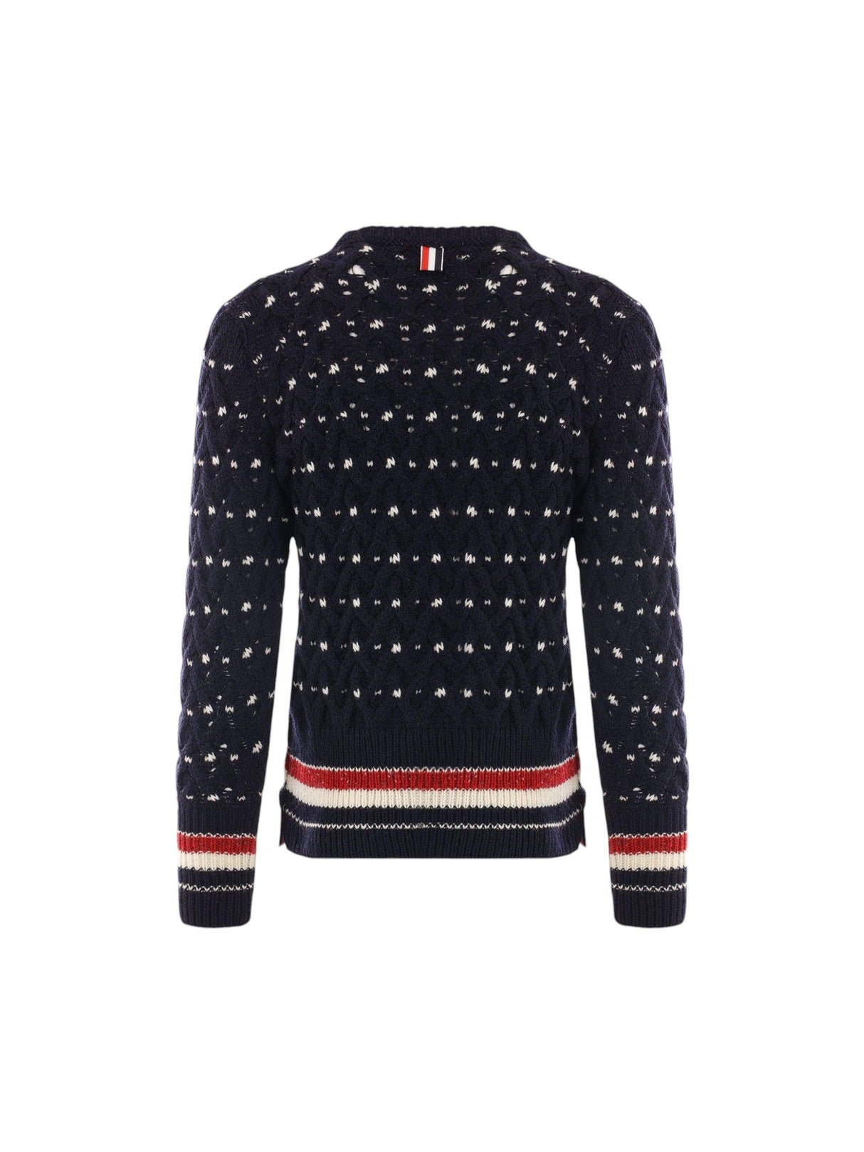 Wool Mohair Cable-knit Sweater-THOM BROWNE-JOHN JULIA