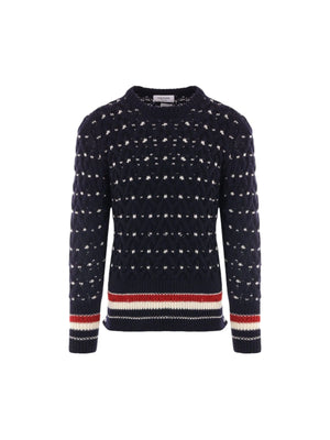 Wool Mohair Cable-knit Sweater-THOM BROWNE-JOHN JULIA