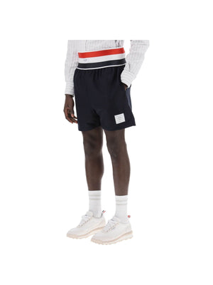 Wool Twill Elastic Waistband Shorts