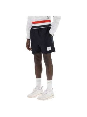 Wool Twill Elastic Waistband Shorts - Men > Clothing > Trousers > Bermudas and Shorts