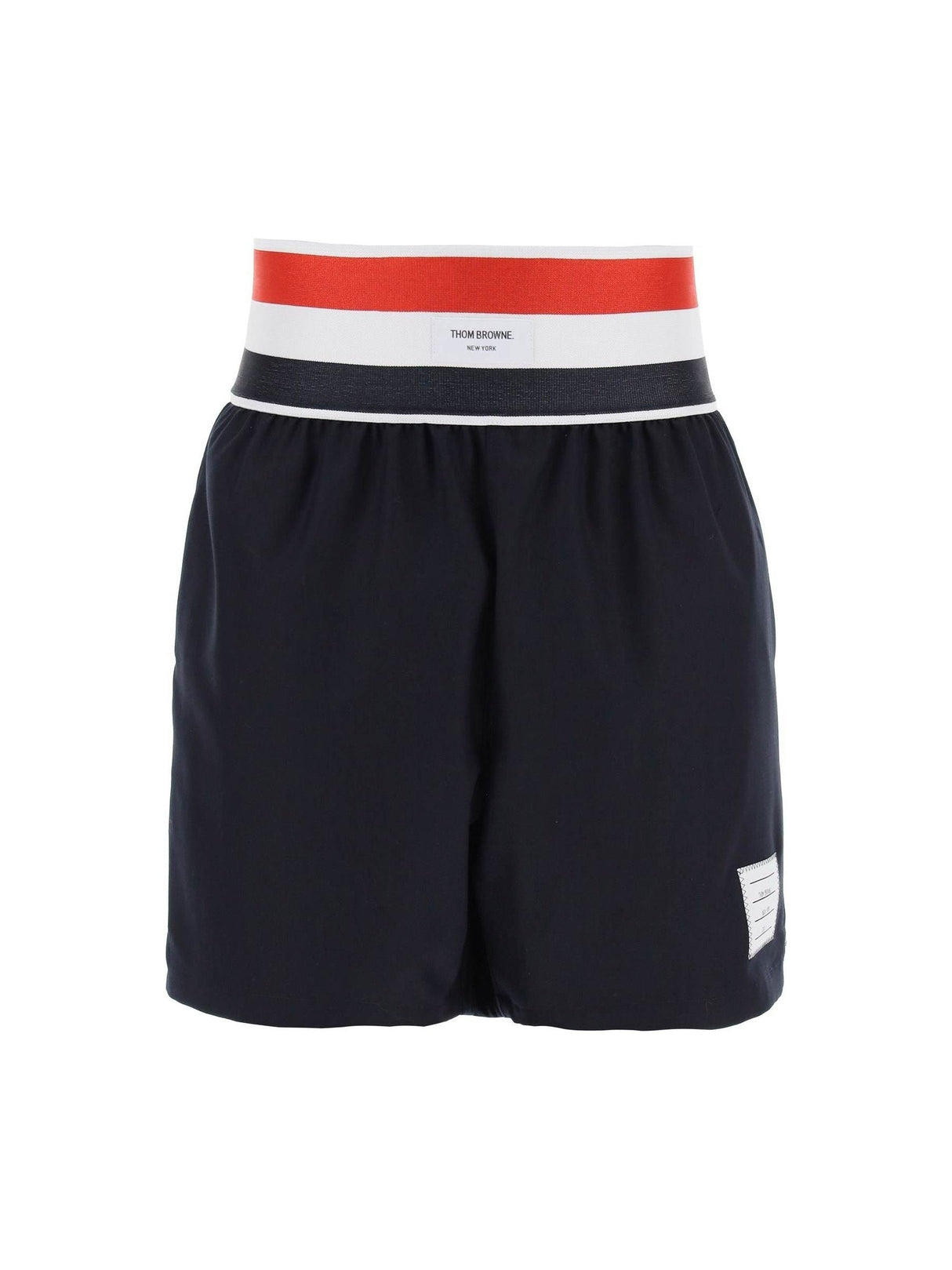 Wool Twill Elastic Waistband Shorts