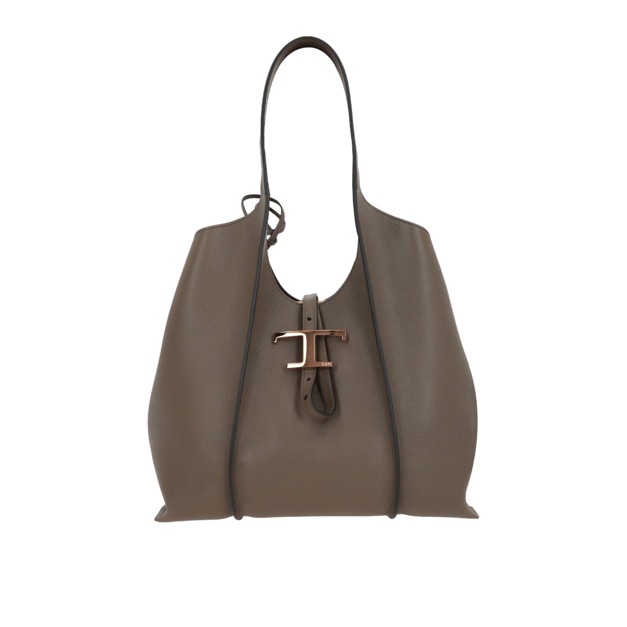 Timeless Small Grainy Leather Shopping Bag-TOD'S-JOHN JULIA