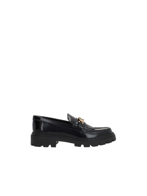 Brushed Leather Fringed Loafers-TOD'S-JOHN JULIA