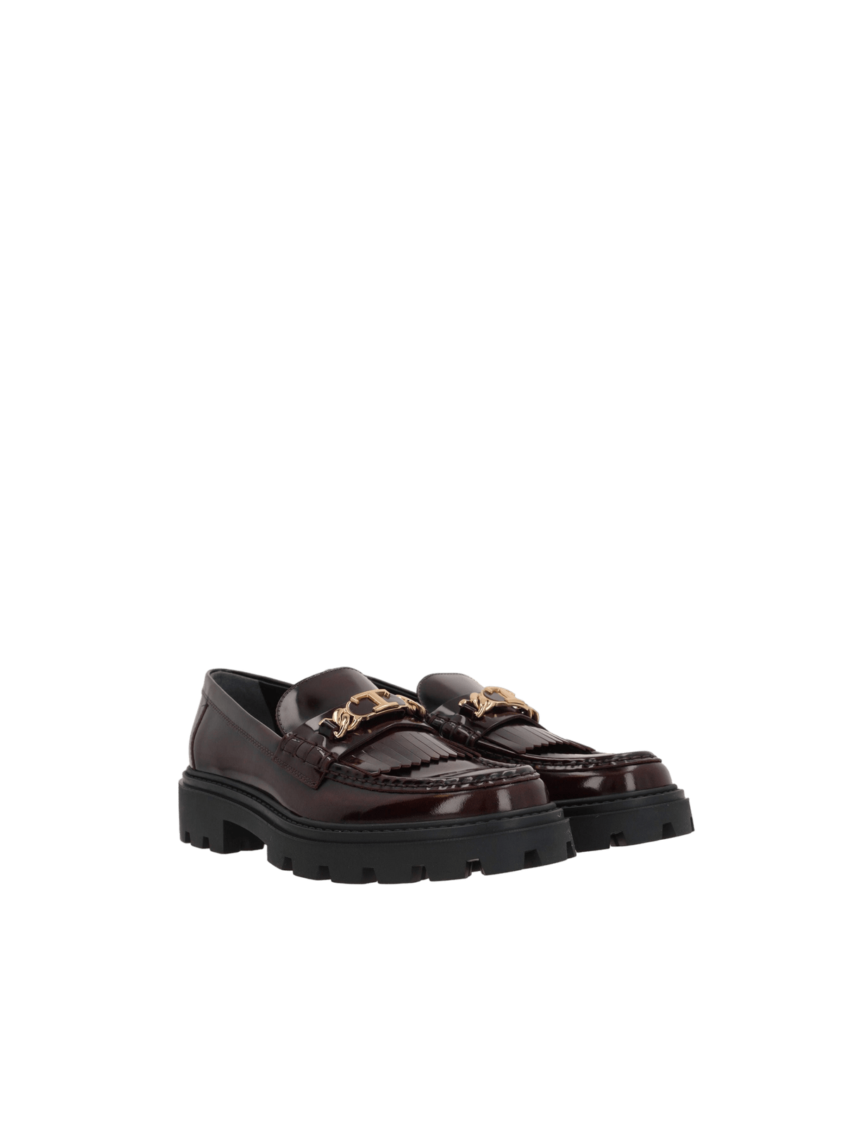 Brushed Leather Fringed Loafers-TOD'S-JOHN JULIA