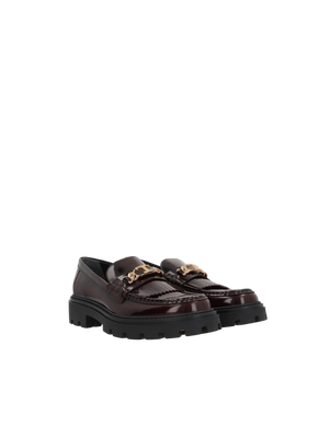 Brushed Leather Fringed Loafers-TOD'S-JOHN JULIA