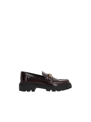 Brushed Leather Fringed Loafers-TOD'S-JOHN JULIA