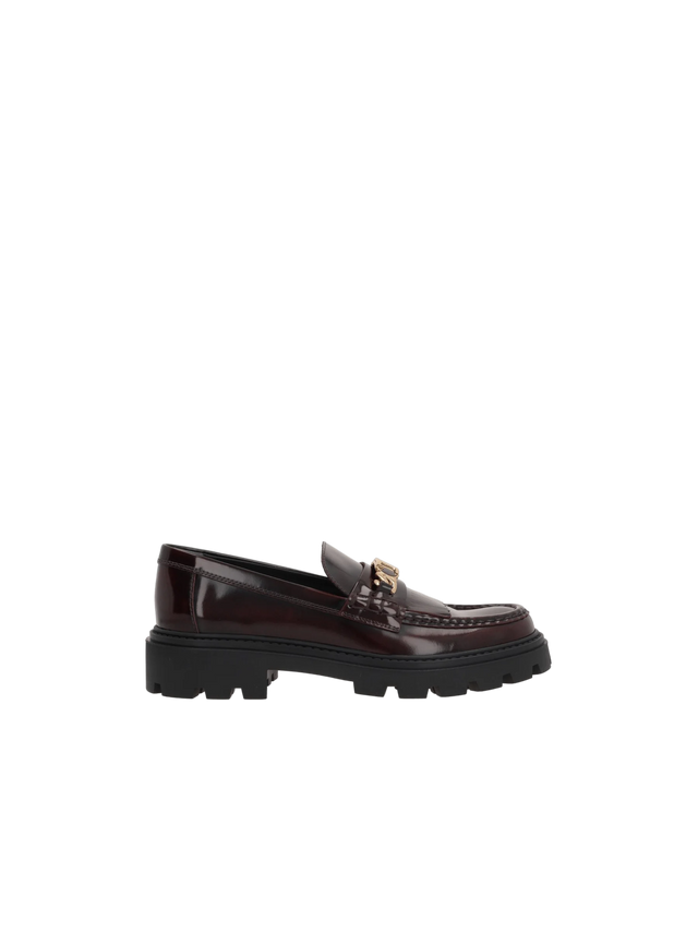 Brushed Leather Fringed Loafers-TOD'S-JOHN JULIA