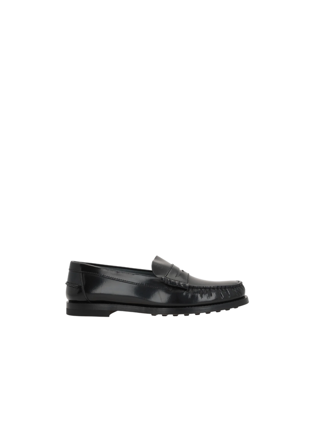 Brushed Leather Loafers-Tod's-JOHN JULIA