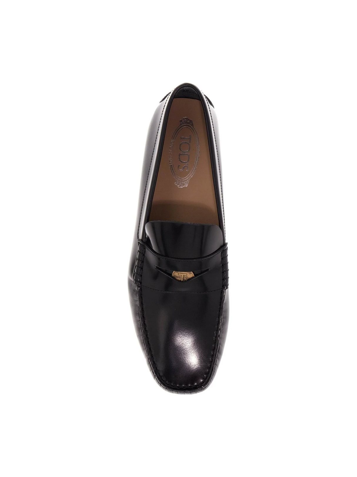 TOD'S-Brushed Leather Loafers With Penny Detail -JOHN JULIA.