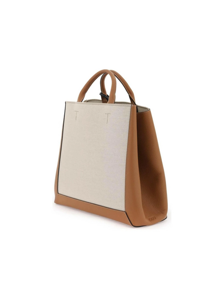 Canvas & Leather Tote Bag TOD'S JOHN JULIA.