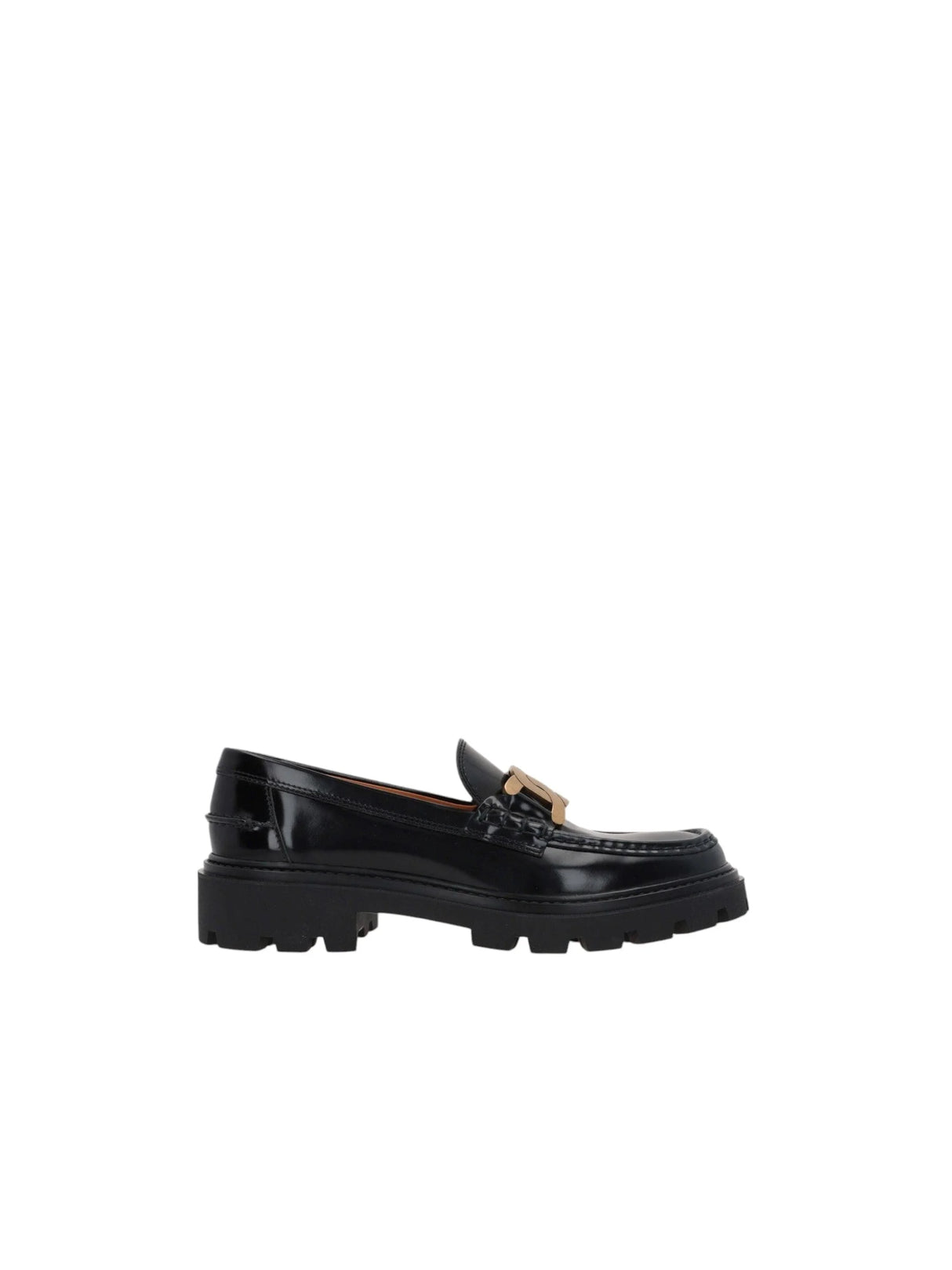 Chain-detailed Brushed Leather Loafers-TOD'S-JOHN JULIA