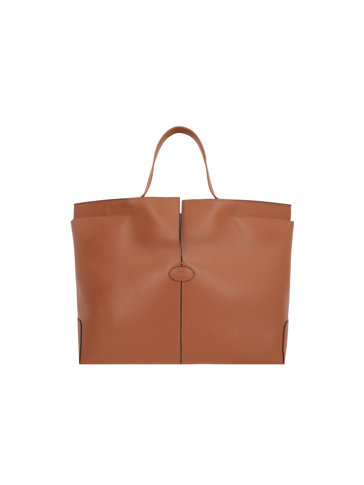 Di Folio Medium Smooth Leather Shopping Bag-TOD'S-JOHN JULIA