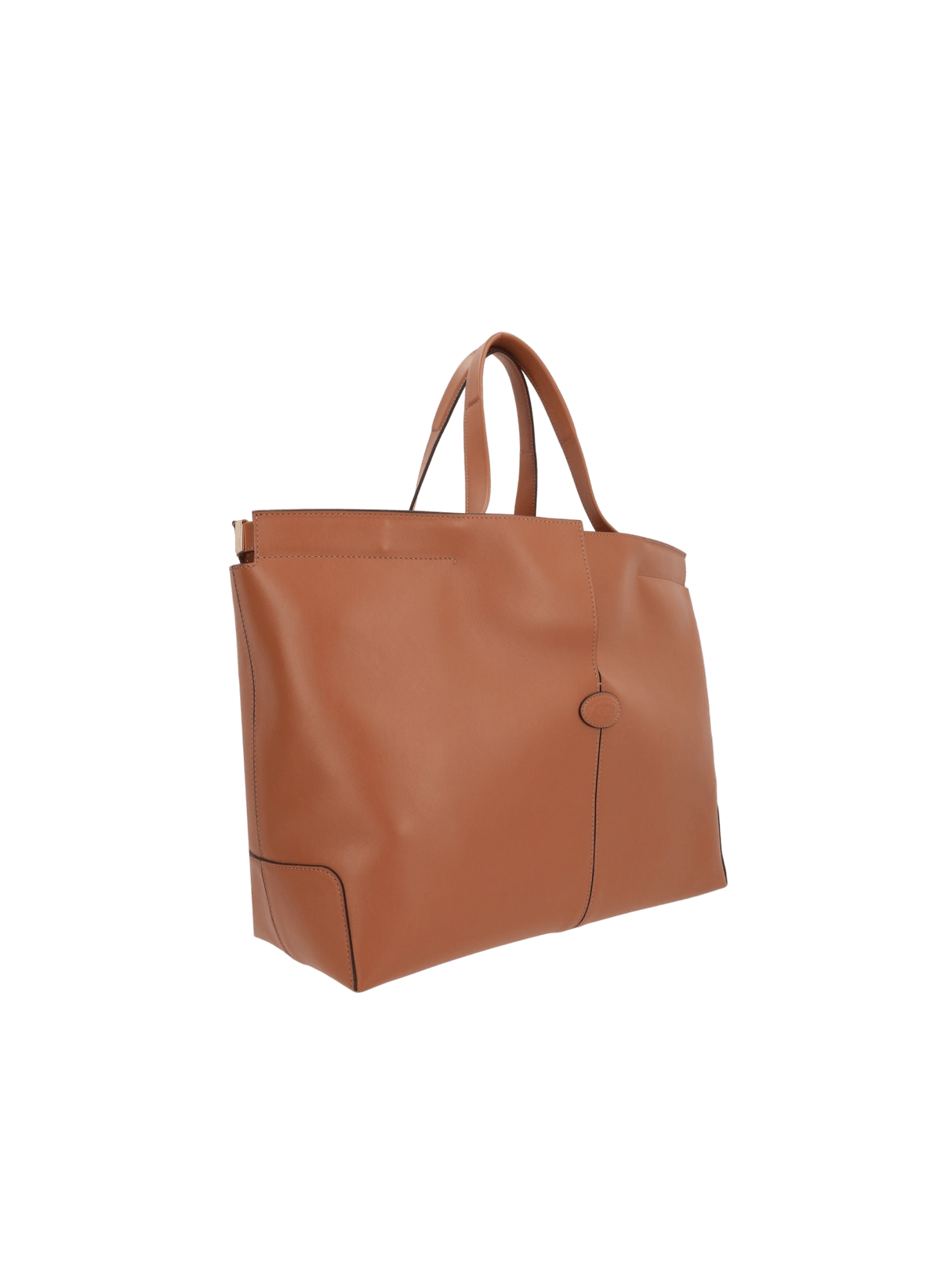 Di Folio Medium Smooth Leather Shopping Bag-TOD'S-JOHN JULIA