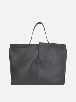 Tod'S Di Folio Medium Smooth Leather Shopping Bag