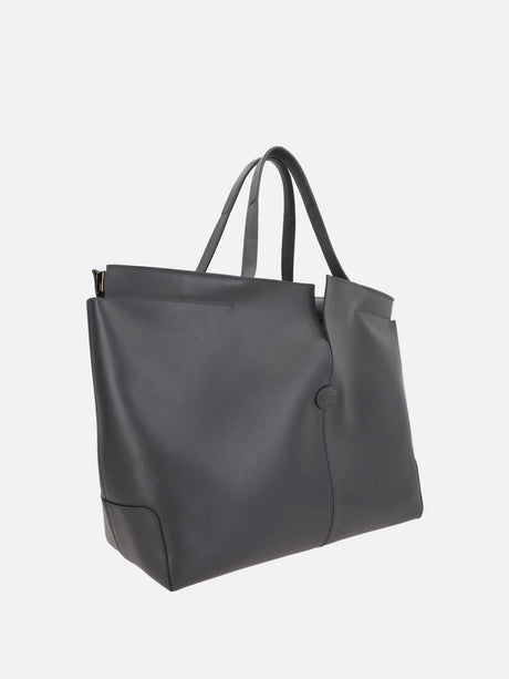 Tod'S Di Folio Medium Smooth Leather Shopping Bag