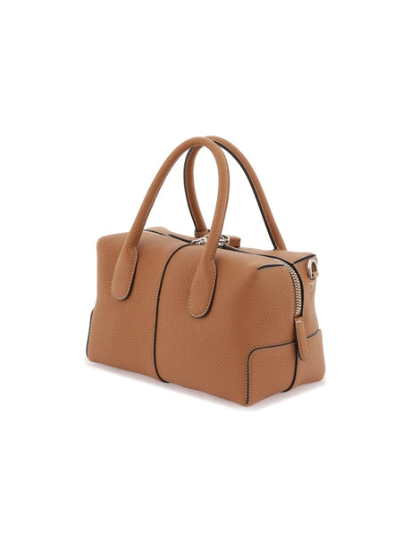 Grained Leather Bowling Bag