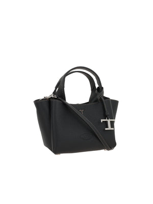 Grainy Leather Micro Tote Bag-TOD'S-JOHN JULIA