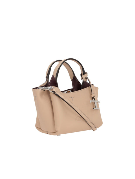 Grainy Leather Micro Tote Bag-TOD'S-JOHN JULIA