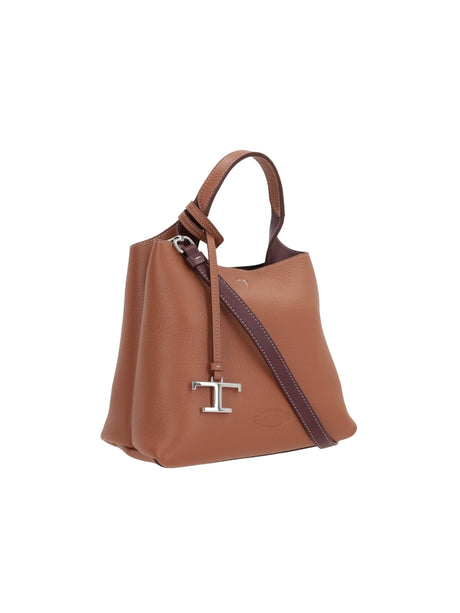 Grainy Leather Mini Handbag-TOD'S-JOHN JULIA