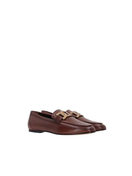 Kate Brushed Leather Loafers-TOD'S-JOHN JULIA