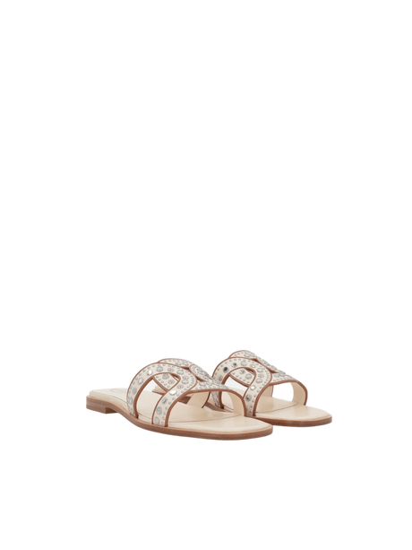 Kate Smooth Leather Slide Sandals-TOD'S-JOHN JULIA