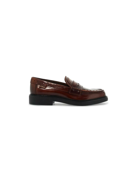 Leather Brogue Loafers.