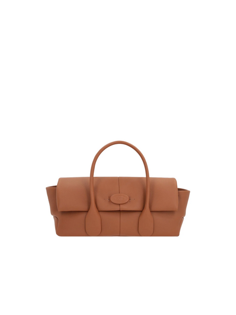 Reverse Ew Flap Grainy Leather Handbag-TOD'S-JOHN JULIA