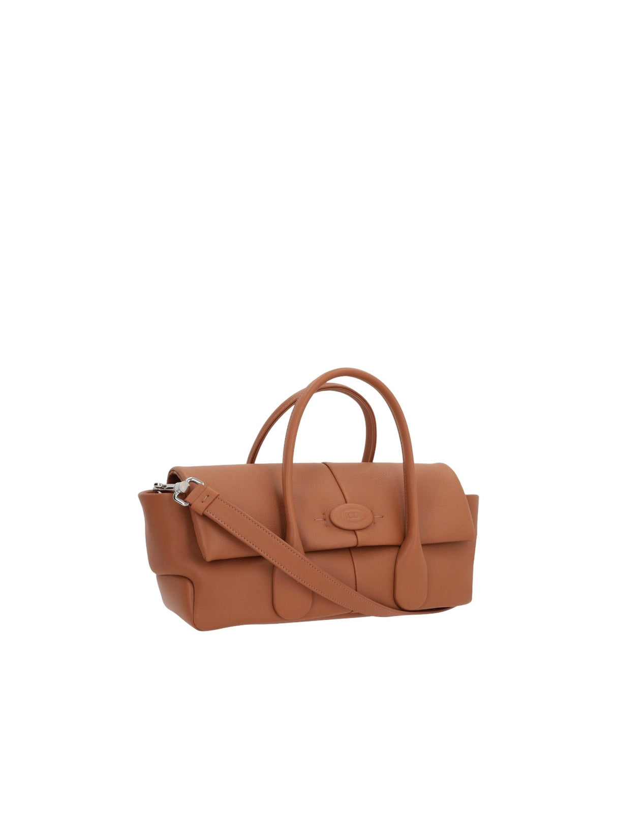 Reverse Ew Flap Grainy Leather Handbag-TOD'S-JOHN JULIA