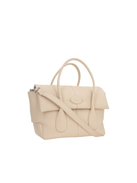 Reverse Small Smooth Leather Handbag-TOD'S-JOHN JULIA