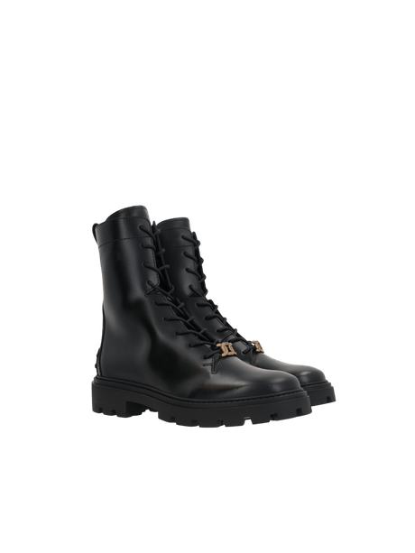 Smooth Leather Combat Boots-TOD'S-JOHN JULIA