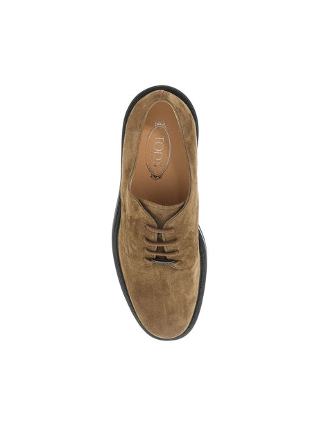 TOD'S-Suede Leather Lace Up Shoes -JOHN JULIA.