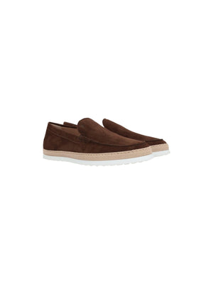 Suede Slip-on Loafers-TOD'S-JOHN JULIA