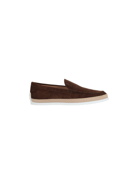 Suede Slip-on Loafers-TOD'S-JOHN JULIA