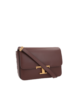 T Timeless Smooth Leather Shoulder Bag-TOD'S-JOHN JULIA