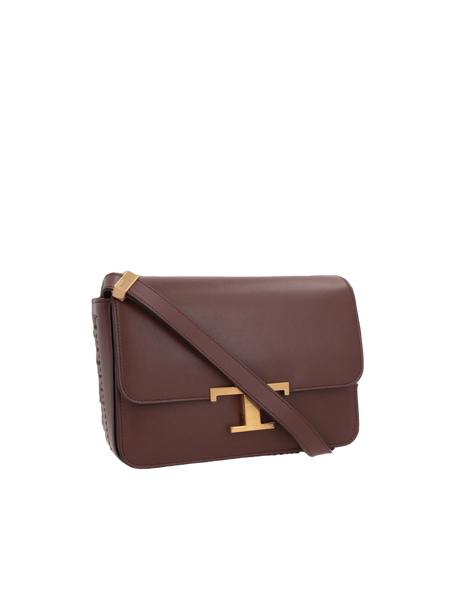 T Timeless Smooth Leather Shoulder Bag-TOD'S-JOHN JULIA