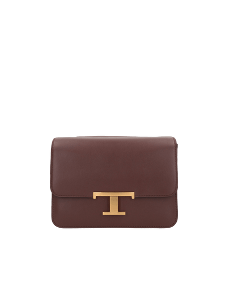 T Timeless Smooth Leather Shoulder Bag-TOD'S-JOHN JULIA