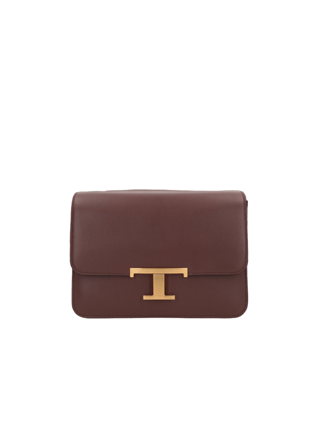 T Timeless Smooth Leather Shoulder Bag-TOD'S-JOHN JULIA