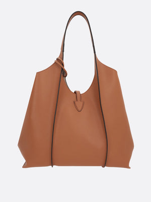 Timeless Medium Grainy Leather Shopping Bag-TOD'S-JOHN JULIA