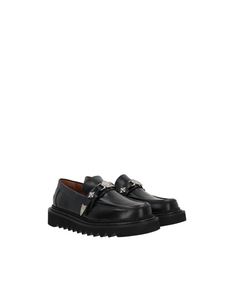 Buckle-detailed Leather Loafers-TOGA VIRILIS-JOHN JULIA