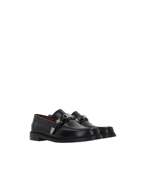 Buckle-detailed Leather Loafers-TOGA VIRILIS-JOHN JULIA